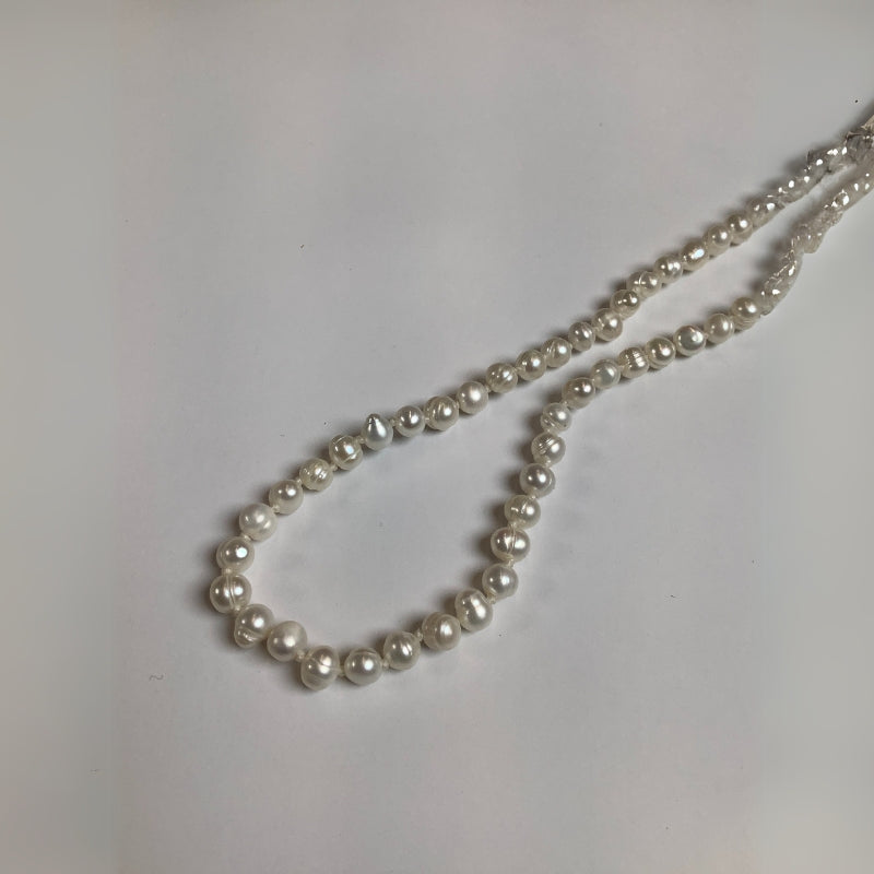 14-Inch Natural Pearl Mala for Prayer and Peace