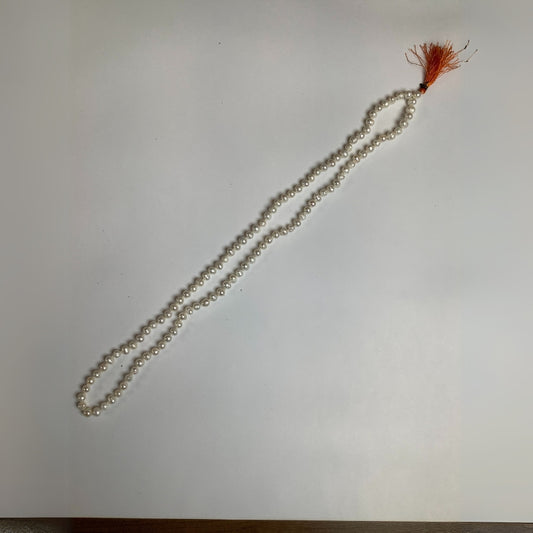 Short White Moti Mala for Daily Spiritual Use