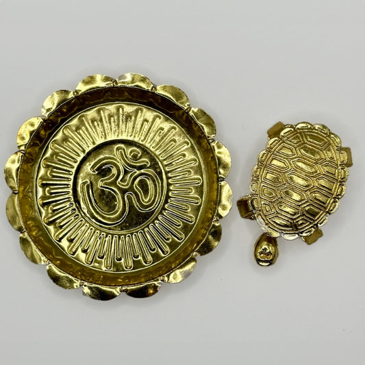 Vastu Tortoise Plate Made from Ashtdhatu with Antique Copper Coating