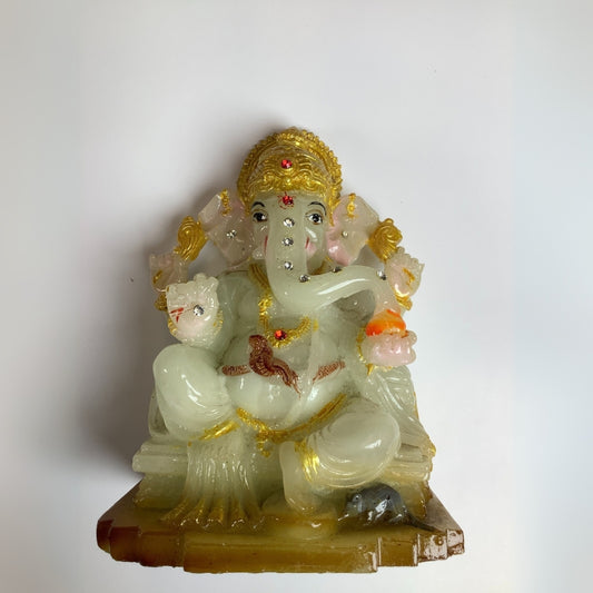 Elegant Sitting Ganesha Idol for Worship and Decoration