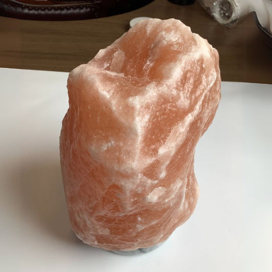 Himalayan pink salt lamp with dimmer for mood lighting