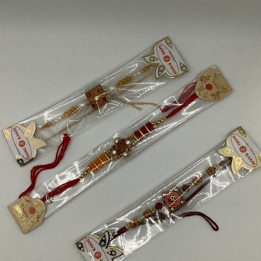 Wooden Rakhi Combo – Set of 3