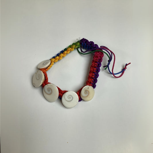 Multicolor Wrist Mala with Gomti Chakras for Protection and Spirituality