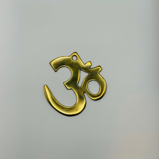 Om Brass Wall Hanging Sculpture for Spiritual Home Decor